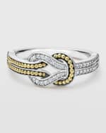Image 4 of 4: LAGOS Newport Diamond 8mm Knot Band Ring