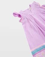 Image 3 of 3: Peek Girl's Embroidered Pleated Dress, Size 4-12