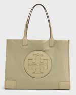 Image 1 of 6: Tory Burch Ella Logo Recycled Nylon Tote Bag