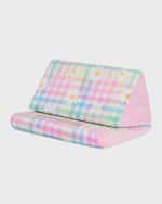 Image 1 of 2: Iscream Girl's Daisy Gingham Tablet Pillow