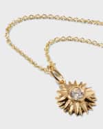 Image 4 of 4: Sydney Evan 14k Yellow Gold & Diamond Sunburst Charm Necklace