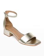 Image 2 of 4: Bernardo Jalena Metallic Ankle-Strap Sandals