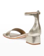 Image 3 of 4: Bernardo Jalena Metallic Ankle-Strap Sandals