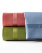 Image 2 of 4: Matouk Nocturne 600 Thread Count Sateen King Flat Sheet