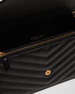 Image 5 of 7: Saint Laurent YSL Monogram Small Wallet on Chain in Grained Leather