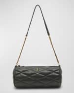 Image 1 of 6: Saint Laurent Sade Mini YSL Tube Shoulder Bag in Quilted Smooth Leather