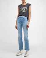 Image 5 of 6: MOTHER The Tripped Ankle Fray Straight Leg Jeans