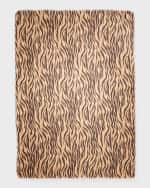 Image 1 of 4: Saint Laurent Tiger Cashmere-Modal Scarf