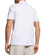 Image 4 of 6: Brunello Cucinelli Men's Jersey Polo Shirt