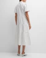 Image 4 of 6: Brochu Walker Havana Tiered Puff-Sleeve Shirtdress