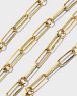 Image 4 of 4: Roberto Coin Yellow Gold Paperclip Chain Necklace with Diamond Toggle