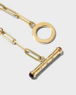 Image 3 of 4: Roberto Coin Yellow Gold Paperclip Chain Necklace with Diamond Toggle