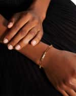 Image 2 of 5: Roberto Coin Yellow Gold Oval-Link Chain Bracelet with Diamond Section