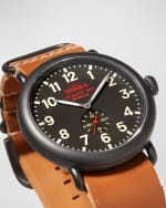 Image 4 of 5: Shinola Men's The Runwell Leather Strap Watch, 47mm