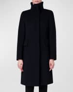 Image 2 of 3: Akris punto Duffle Knee-Length Wool Coat