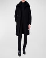 Image 3 of 3: Akris punto Duffle Knee-Length Wool Coat