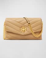 Image 1 of 6: Tory Burch Kira Chevron-Quilted Leather Crossbody Bag
