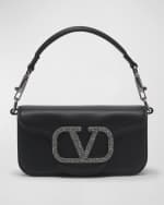 Image 1 of 6: Valentino Garavani Loco VLOGO Small Calfskin Shoulder Bag