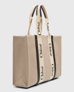 Image 4 of 6: Chloe Woody Large Tote Bag in Linen