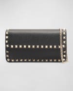 Image 5 of 6: Valentino Garavani Rockstud Pouch Leather Shoulder Bag
