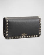 Image 1 of 6: Valentino Garavani Rockstud Pouch Leather Shoulder Bag