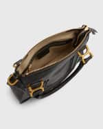 Image 5 of 6: Chloe Marcie Small Double Carry Satchel Bag in Grained Leather
