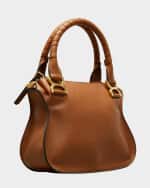 Image 5 of 6: Chloe Marcie Medium Satchel Bag in Grained Calfskin