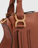 Image 4 of 6: Chloe Marcie Medium Satchel Bag in Grained Calfskin