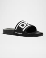 Image 3 of 6: Dolce&Gabbana Men's Logo Pool Slides