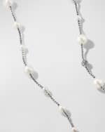 Image 4 of 4: David Yurman Pearl and Pave Necklace with Diamonds in Silver, 2mm