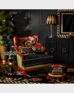 Image 3 of 3: MacKenzie-Childs Evenfall Floral Pillow