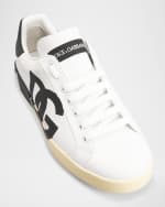 Image 3 of 6: Dolce&Gabbana Men's Portofino Leather Low-Top Sneakers