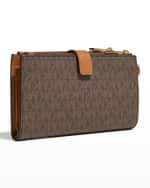 Image 3 of 4: MICHAEL Michael Kors Double-Zip Monogram Bifold Wristlet
