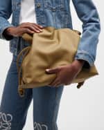 Image 3 of 6: Loewe Flamenco Large Clutch Bag in Napa Leather with Blind Embossed Anagram