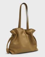 Image 4 of 6: Loewe Flamenco Large Clutch Bag in Napa Leather with Blind Embossed Anagram