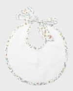 Image 1 of 2: Louelle Louelle Newborn Floral Trim Bib