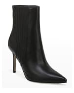 Image 2 of 4: Veronica Beard Lisa Pleated Leather Ankle Booties