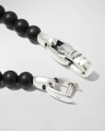 Image 3 of 4: David Yurman Men's Spiritual Bead Evil Eye Bracelet with Gemstones in Silver, 4mm