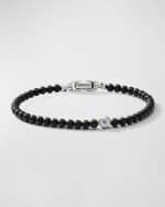 Image 1 of 4: David Yurman Men's Spiritual Bead Evil Eye Bracelet with Gemstones in Silver, 4mm