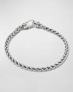 Image 1 of 4: David Yurman Men's Wheat Chain Bracelet in Silver, 4mm