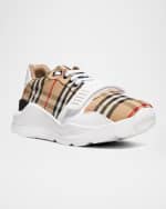 Image 3 of 6: Burberry Men's Vintage Check Canvas Low-Top Sneakers