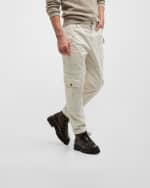 Image 2 of 6: Brunello Cucinelli Men's Leather Lace-Up Hiking Boots