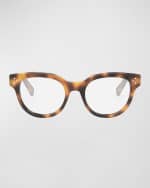 Image 4 of 5: Celine Havana Acetate Cat-Eye Optical Glasses