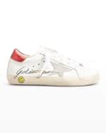Image 1 of 7: Golden Goose Girl's Super Star Suede Sneakers, Baby/Toddler