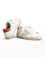 Image 5 of 7: Golden Goose Girl's Super Star Suede Sneakers, Baby/Toddler