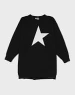 Image 1 of 3: Golden Goose Girl's Star-Print Sweatshirt Dress, Size 4-10