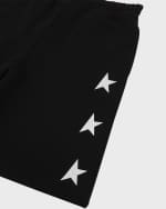 Image 3 of 3: Golden Goose Boy's Star-Printed Wide Leg Shorts, Size 4-10