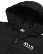 Image 3 of 3: Golden Goose Boy's Star-Print Windbreaker, Size 4-10