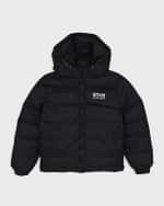 Image 1 of 3: Golden Goose Boy's Star-Print Windbreaker, Size 4-10