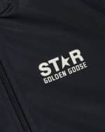 Image 3 of 3: Golden Goose Boy's Zipped Star-Printed Track Jacket, Size 4-10
